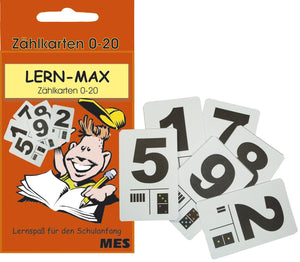 Lern Max / Lernfix Zählkarten Ziffernkarten Zahlenkarten 0-20