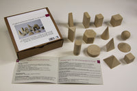 Geometriekörpersatz, 14 Stück aus RE-Wood®, im Karton
