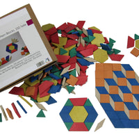 Pattern Blocks, 250 Teile aus RE-Wood®, im Karton