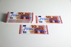 10 Euro Schein 100 Stück Banknoten Spielgeld  beidseitig bedruckt