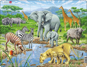 Larsen Puzzle Afrikanische Savanne 65 Teile