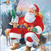Larsen Weihnachtsmotiv Weihnachtsmann im Wald 32-tlg.