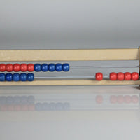 20`er Rechenrahmen rot-blau - Abakus - student`s abacus - System 'Kühnel' ReWood®