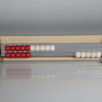 20`er Rechenrahmen rot-weiß - Abakus - student`s abacus - ReWood®