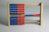 100`er Rechenrahmen blau-rot, Abakus, student`s abacus, ReWood®
